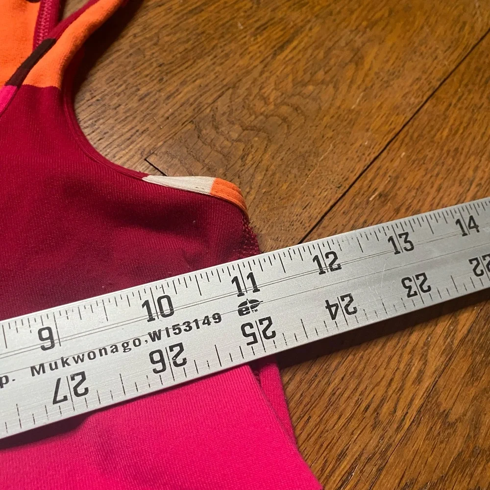 Lululemon Striped Racerback Tank Top – Pink Red Orange – Small (Estimated) - Picture 7 of 7